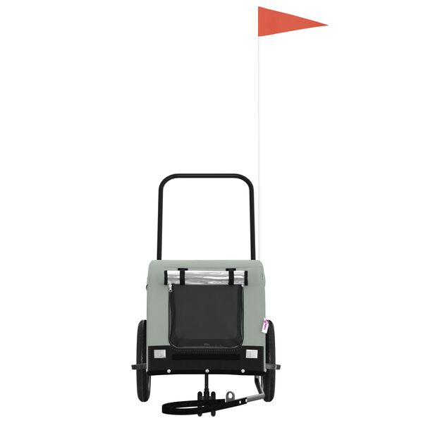 vidaXL lemmiklooma ratta järelkäru, hall ja must, oxford kangas/raud