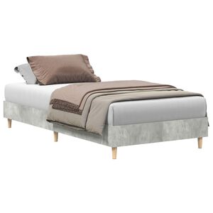 vidaXL Voodi raam Betoonhall 203 x 93 x 25 cm Tehispuit