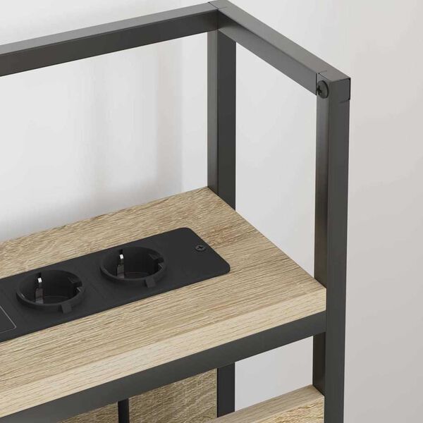 vidaXL Hoiustamispeatoe riiuliga peaga Sonoma tamm 75 cm Tehispuit