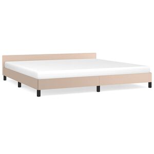 vidaXL voodiraam peatsiga ilma madratsita Cappuccino 200x200 cm