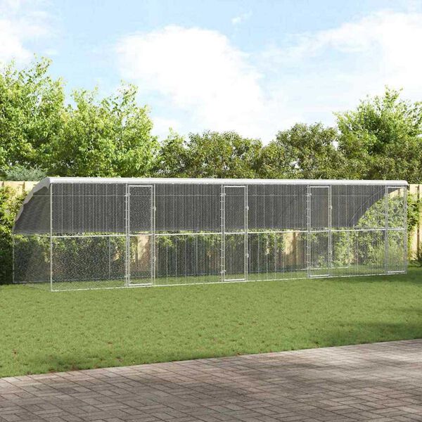 vidaXL Kanakpuur 4 pcs H&otilde;bedane 800 x 200 x 198,5 cm Tsinkteras