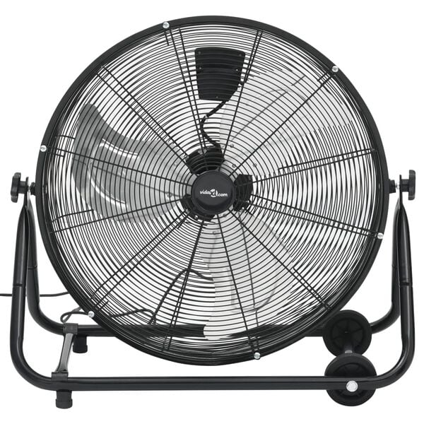 vidaXL trummelventilaator, 60 cm, 172,5 W, must