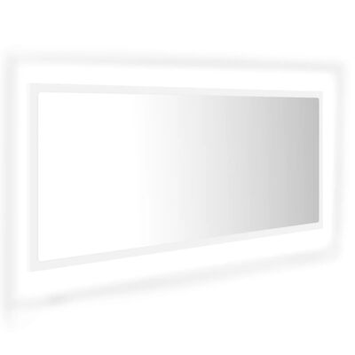 vidaXL LED vannitoa peeglikapp, valge, 100x8,5x37 cm, akrüül