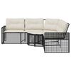 vidaXL L-kujuline aiadiivan koos patjade ja jalapingiga, pol&uuml;rotang