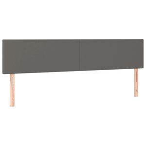 vidaXL voodipeatsid, hall, 160x5x78/88 cm, kunstnahk