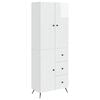 vidaXL Kapi Komplekt 2 pcs K&otilde;rgl&auml;ikega valge Tehispuit
