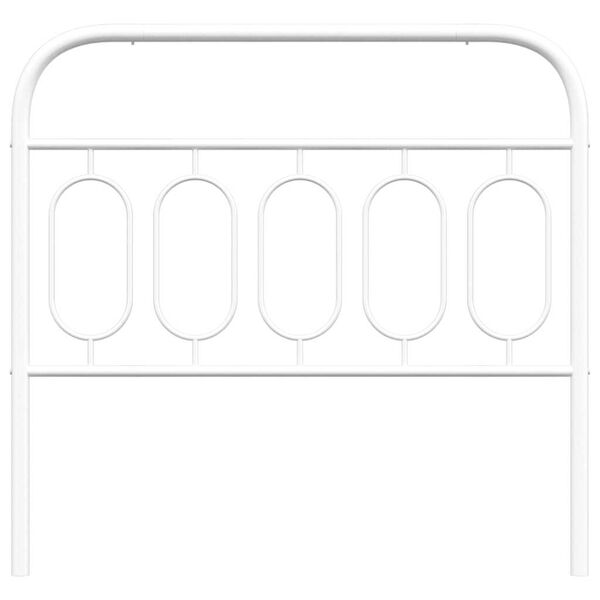 vidaXL metallist vahetatav voodipeats, valge, 100 cm