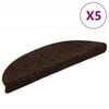 vidaXL isekleepuvad trepimatid 5 tk 56 x 17 x 3 cm pruunid poolringikujulised