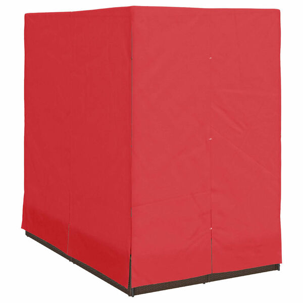 vidaXL Kaheistmeline päikeselounge muredega Pruun 205 x 129 x 200 cm