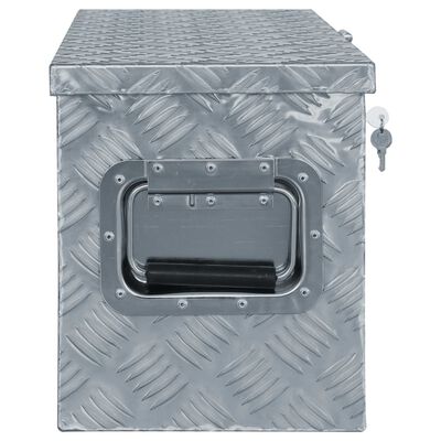vidaXL alumiiniumist kast 61,5 x 26,5 x 30 cm, hõbedane