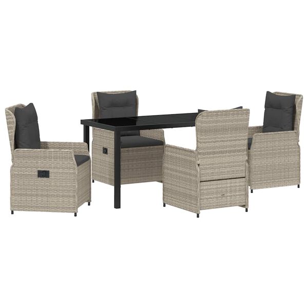 vidaXL Aia s&ouml;&ouml;gilaudade komplekt 5 pcs Helehall pol&uuml;rotang