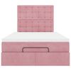 vidaXL Ottomani voodiraam madratsitega, roosa, 120x200 cm, samet