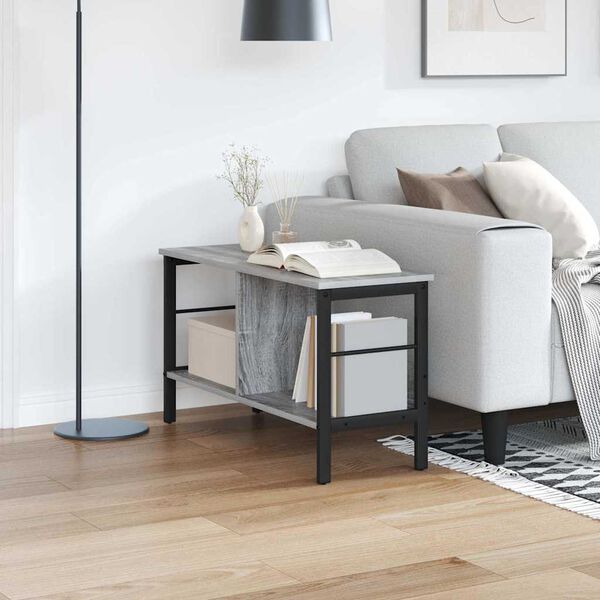 vidaXL Raamatukapp Hall Sonoma 82 x 32 x 47 cm Tehispuit