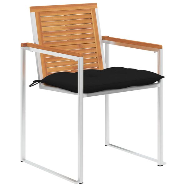 vidaXL aiatoolid patjadega, 6 tk, akaatsiapuit