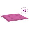 vidaXL aiatooli istmepadjad 6tk, roosa, 50x50x4 cm