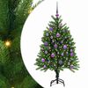 vidaXL J&otilde;ulupuu koos 150 LED-iga koos alusega Roheline 120 cm PE