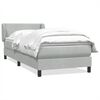vidaXL Box Vedruvoodi madratsiga Helehall 100x220 cm samet