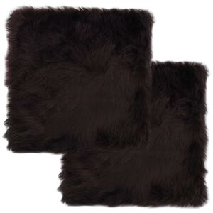 vidaXL toolipadjad 2 tk, pruun, 40 x 40 cm, ehtne lambanahk