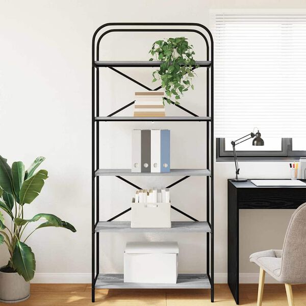 vidaXL Raamatukapp Hall Sonoma 80 x 30 x 183 cm Tehispuit