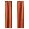 vidaXL pimendavad kardinad konksudega, 2 tk, rooste, 140 x 225 cm