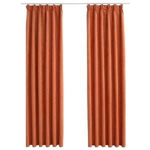 vidaXL pimendavad kardinad konksudega, 2 tk, rooste, 140 x 225 cm