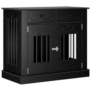 vidaXL Koera puuri m&ouml;&ouml;bel Must tamm 90 x 47,5 x 80 cm Tehispuit
