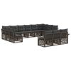 vidaXL Aia Diivanikomplekt 13 pcs Hall pol&uuml;rotang