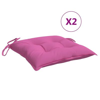 vidaXL tooli istmepadjad 4 tk, roosa, 40 x 40 x 7 cm kangas