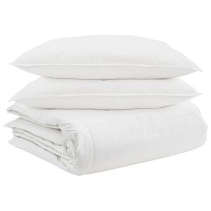 vidaXL Teki komplekt padjaga 3 pcs Valge Down Feather