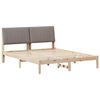 vidaXL Voodi raam peaga Pruun 150 x 200 cm Tahke m&auml;nd