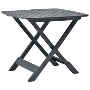 vidaXL kokkupandav aialaud, antratsiithall, 79 x 72 x 70 cm, plastist