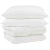 vidaXL Talve tek padjaga 3 pcs Valge Mikrofiiber