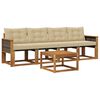 vidaXL V&auml;li diivanikomplekt padjaga 5 pcs Looduslik ja beež