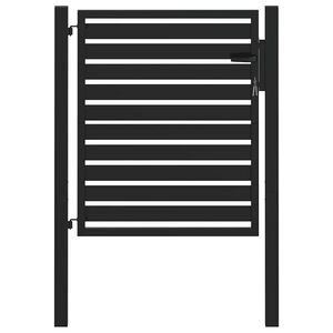 vidaXL aiav&auml;rav lukustatav, must, 100 x 100 cm, alumiinium