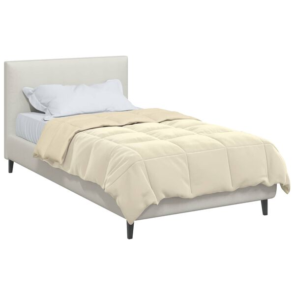 vidaXL Talve tek Rapistatud cream 155 x 200 cm Mikrokiud