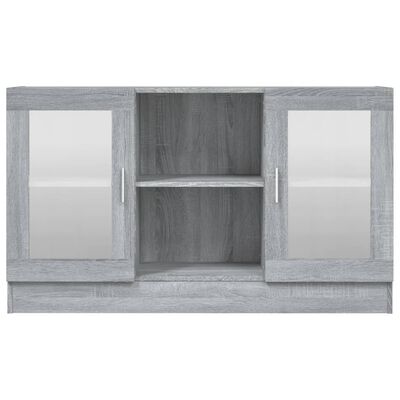 vidaXL vitriinkapp, hall Sonoma tamm, 120 x 30,5 x 70 cm, tehispuit