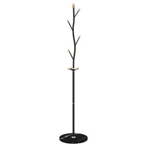 vidaXL riidenagi, must, 177 cm, pulberv&auml;rvitud raud