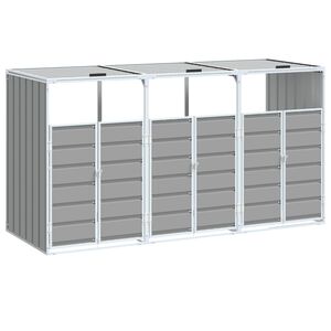 vidaXL ratastega pr&uuml;gikasti kuur, hall, 216x81x115 cm, teras
