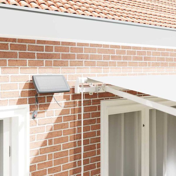 vidaXL K&auml;igukohandatav varikatus Valge 350 x 250 cm Kangas ja teras