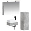 vidaXL Vannitoa kapikomplekt 4 pcs Betoonhall 50 x 14,5 x 70 cm