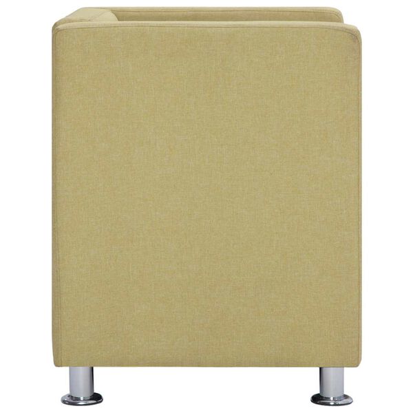 vidaXL kuubikukujuline tugitool, roheline, kangas