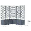 vidaXL Aia istutuspot 5 pcs Helehall 120 x 120 x 142 cm Plastmass