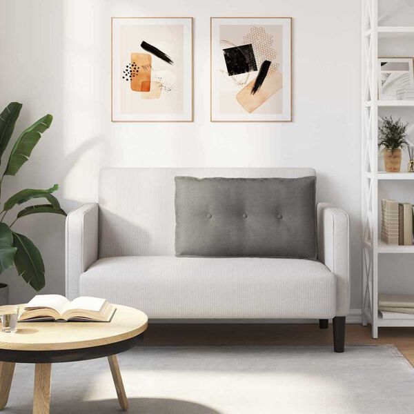 vidaXL Seljatugi padi Helehall 80 x 50 cm Korter kangas