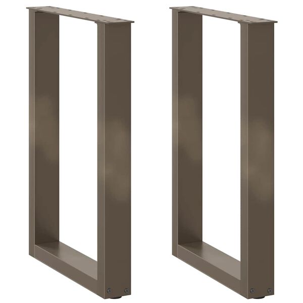 vidaXL söögilaua jalad U-kujulised 2 tk, naturaalne teras, 50 x (72–73) cm, teras
