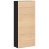 vidaXL Highboard Must tamm 80 x 35 x 180 cm Tehispuit