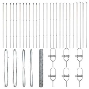 vidaXL Aiapost H&otilde;bedane 50 x 1 m (36 mm silmus) Teras