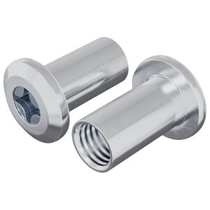 vidaXL Lukustusmutter 2 pcs Nikkel M6 x 15 mm Teras