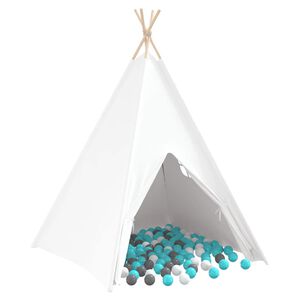 vidaXL Teepee telk Valge 120 x 120 x 150 cm Kangas ja plast