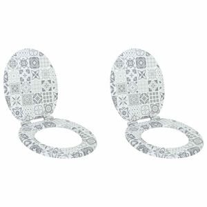 vidaXL vaikselt sulguvate kaantega prill-lauad, 2 tk, MDF, portselan