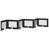 vidaXL Kokkupandav koerte v&auml;rav statiividega 6 pcs Must tamm 482 cm